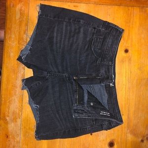 Black jean shorts
